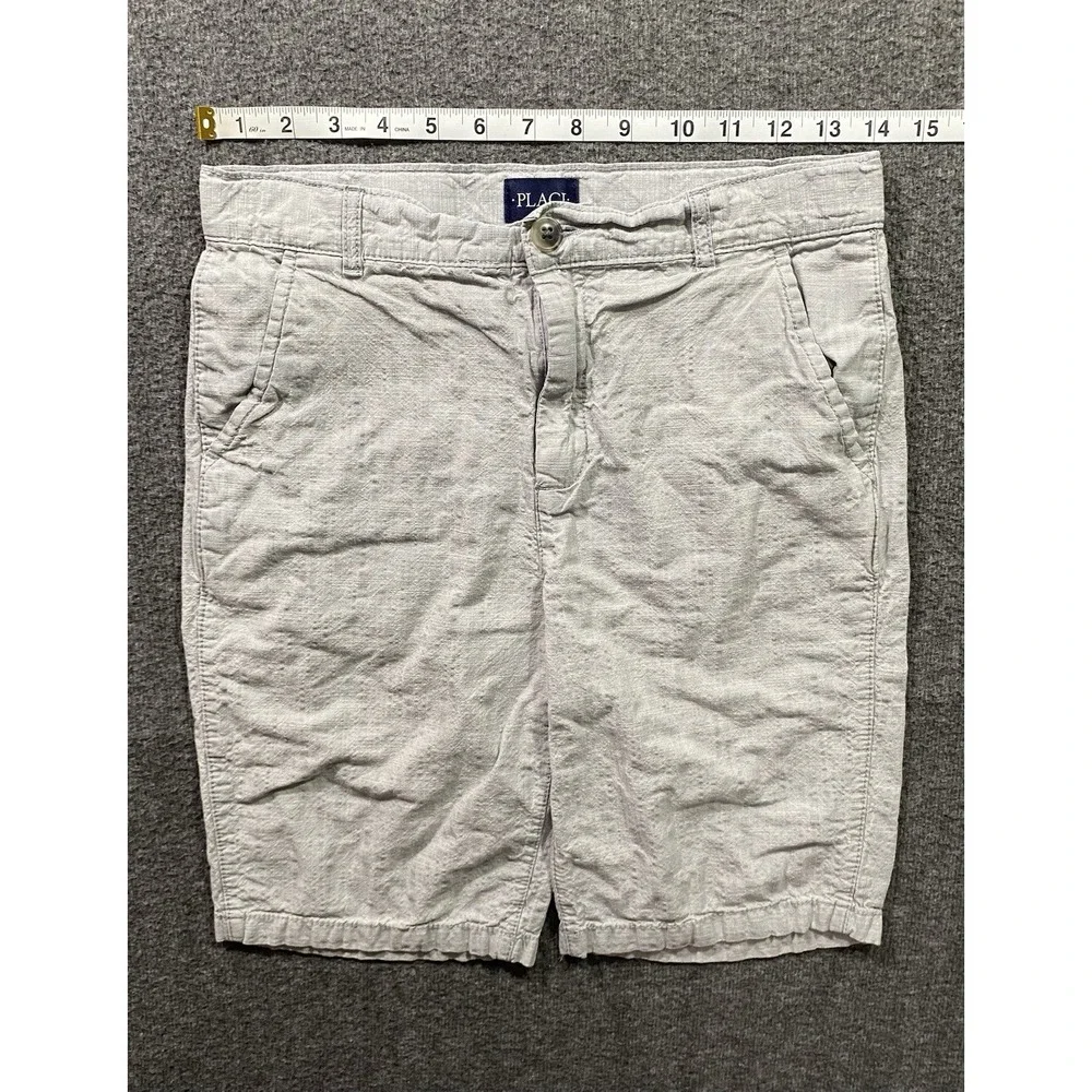 The Children's Place Youth Gray Shorts Classic Button Size 14